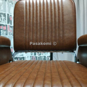 Καρέκλα Barber "CLASSIC" Inox Brown(Cigar) - Image 11