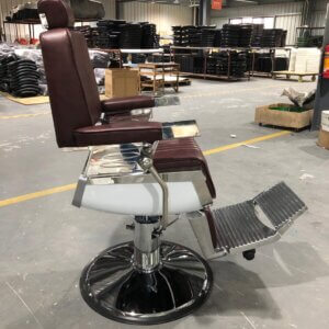 Καρέκλα Barber "CLASSIC" Inox Wine Red - Image 4